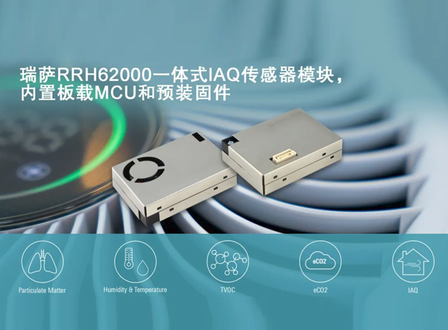 瑞薩電子推出RRH62000：先進(jìn)的室內(nèi)空氣質(zhì)量監(jiān)測(cè)一體化傳感器模塊
