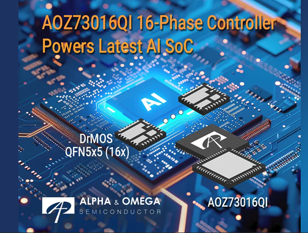 AOS推出符合NVIDIA OVR16規(guī)范的高效16相電源控制器AOZ73016QI